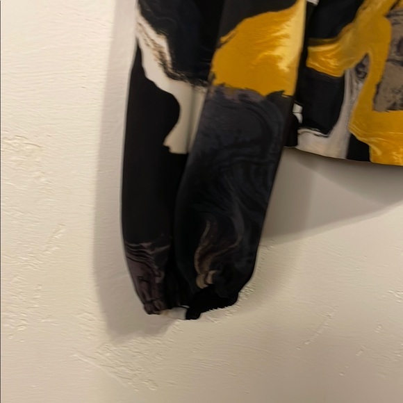 Nine West Abstract Pattern Blouse - Black, Yellow, White - Picture 5 of 10